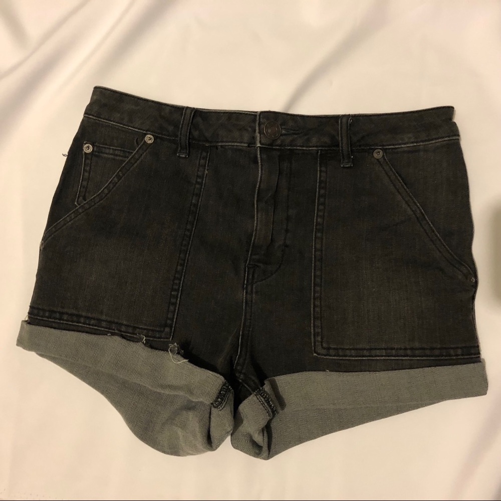 Free People Black Jean Shorts